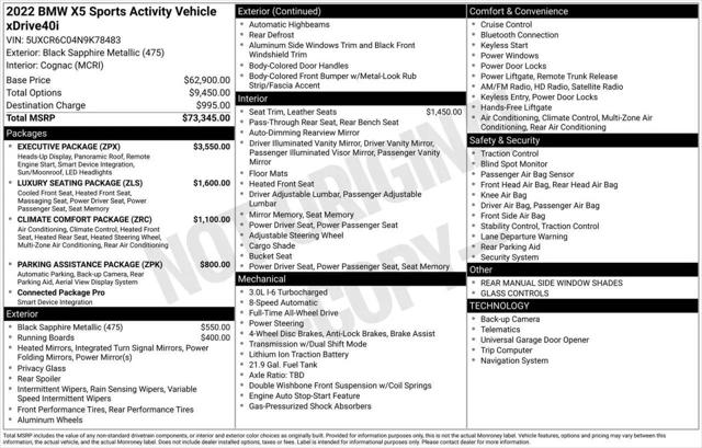 2022 BMW X5 xDrive40i for sale in Greensboro, NC