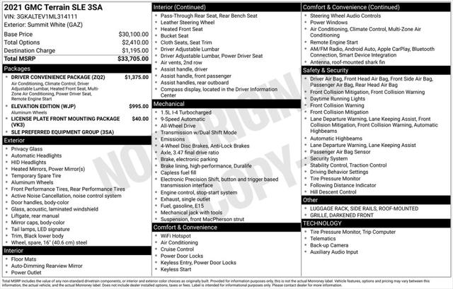 2021 GMC Terrain AWD SLE