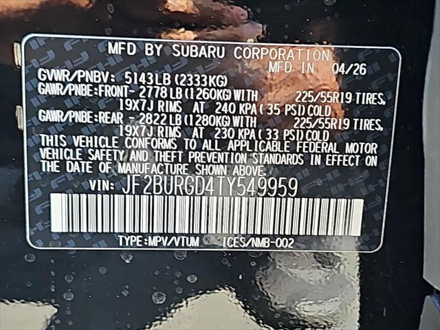 2026 Subaru Outback Limited XT