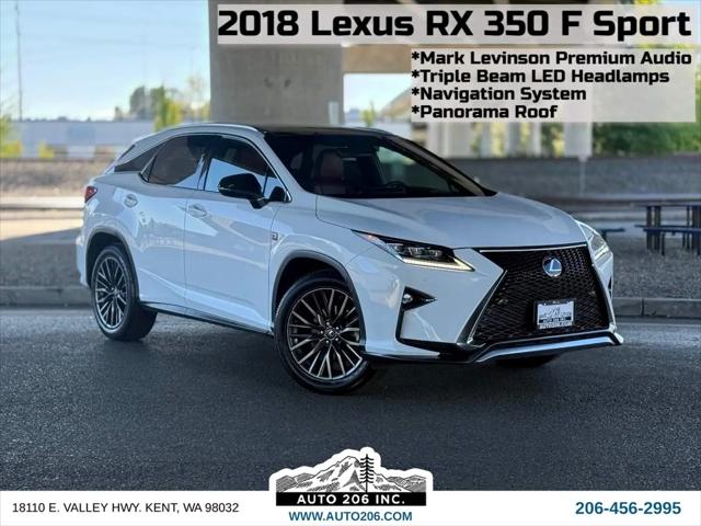 2018 Lexus RX 350 F Sport for sale in Kent, WA