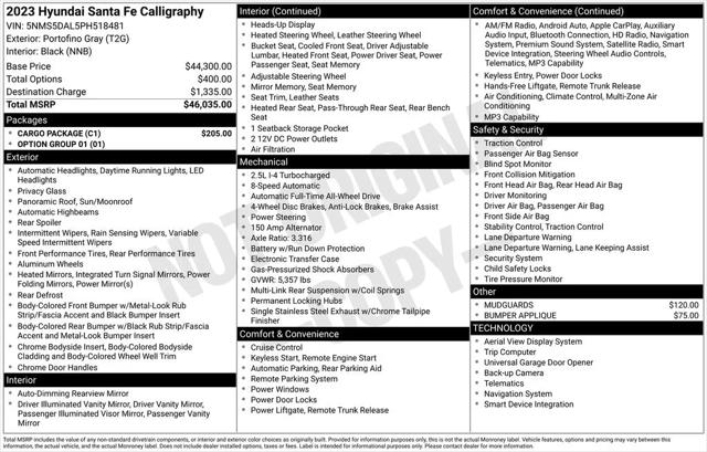 2023 Hyundai Santa Fe Calligraphy 2023 Hyundai Santa Fe Calligraphy
