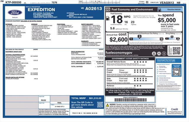 New 2027 Ford Expedition Platinum For Sale in Muscle Shoals, AL