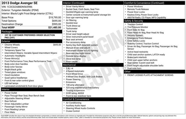2013 Dodge Avenger SE