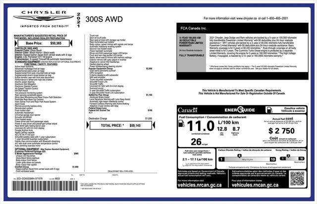 2021 Chrysler 300 S AWD for sale in Detroit, MI