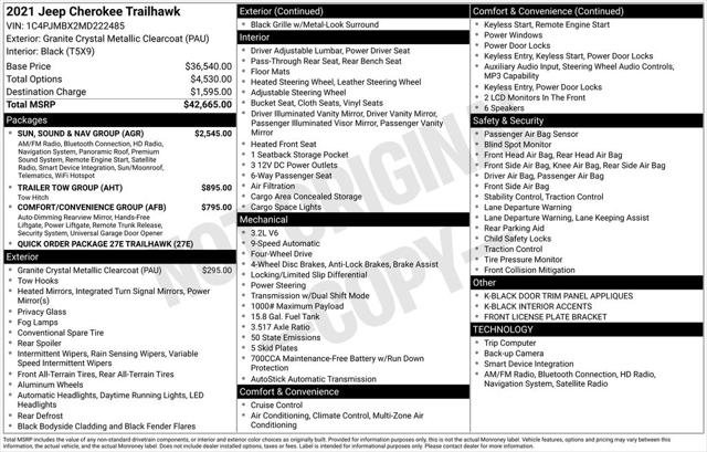 2021 Jeep Cherokee Trailhawk 4x4 2021 Jeep Cherokee Trailhawk 4x4