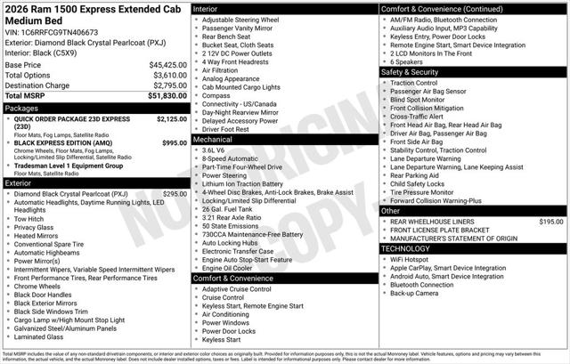 2026 Ram 1500 Express Quad Cab 4x4 64 Box