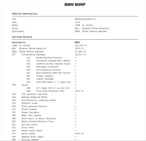 2018 BMW X1 xDrive28i