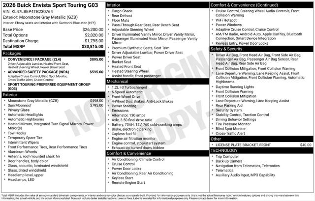 2026 Buick NV Sport Touring FWD