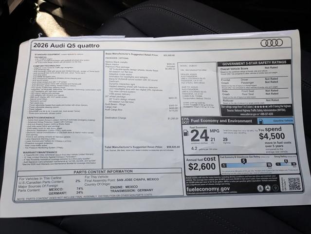 2026 Audi Q5 Premium Plus TFSI quattro S tronic