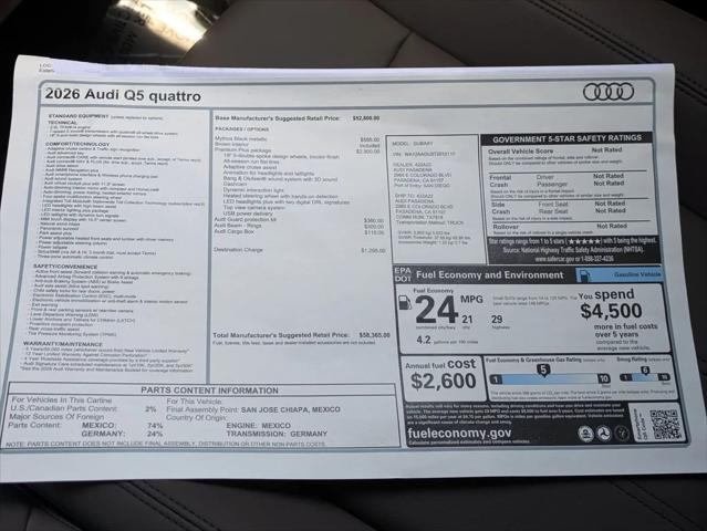 2026 Audi Q5 Premium Plus TFSI quattro S tronic