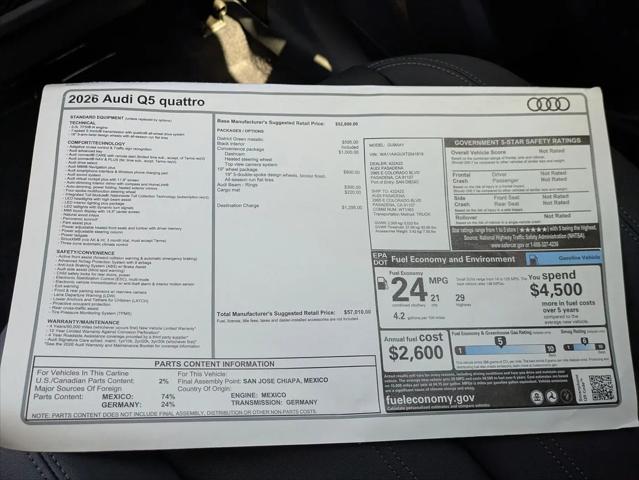 2026 Audi Q5 Premium TFSI quattro S tronic