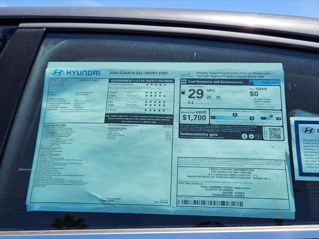 2026 Hyundai Sonata SEL Sport