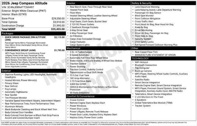 2026 Jeep Compass Latitude Altitude