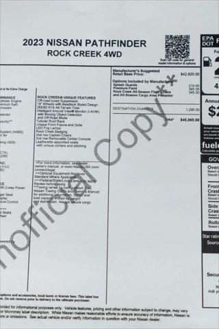 2023 Nissan Pathfinder Rock Creek 4WD
