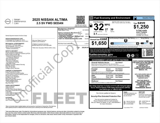 2025 Nissan Altima SV FWD 2025 Nissan Altima SV FWD