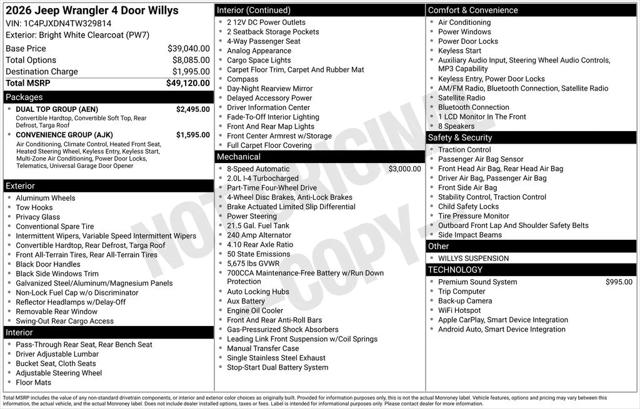 2026 Jeep Wrangler 4-Door Willys 41