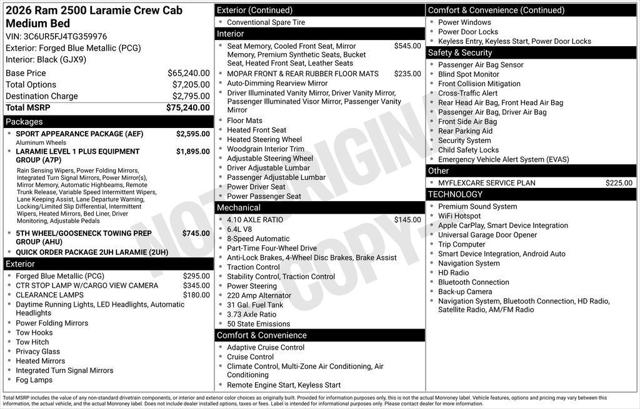 2026 RAM Ram 2500 RAM 2500 LARAMIE CREW CAB 4X4 64 BOX 2026 RAM Ram 2500 RAM 2500 LARAMIE CREW CAB 4X4 64 BOX
