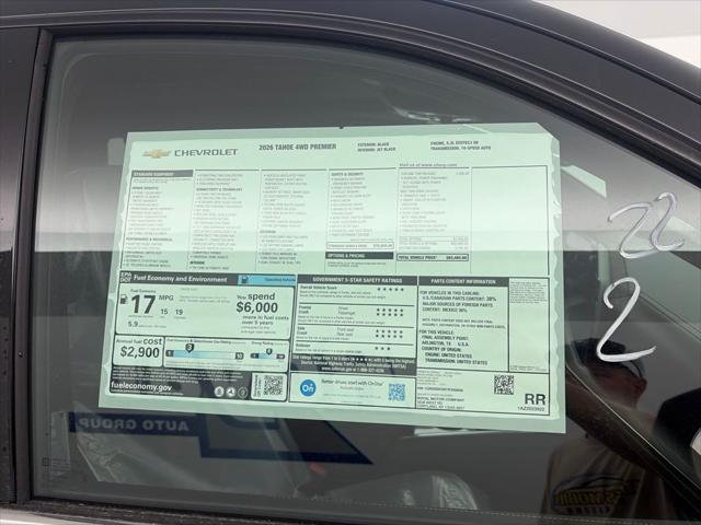 New 2026 Chevrolet Tahoe 4WD Premier For Sale in Cortland, NY