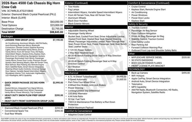 2026 Ram 4500 Chassis Tradesman/Big Horn