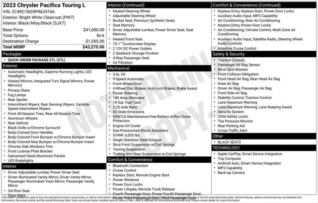 2023 Chrysler Pacifica Touring L