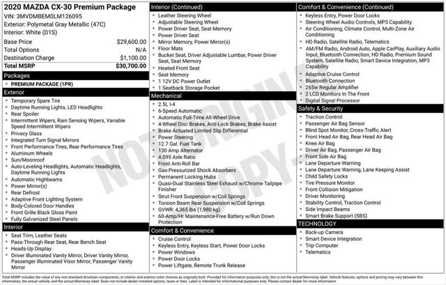 2020 Mazda CX-30 Premium Package