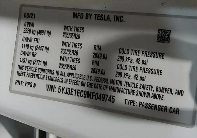 2021 Tesla Model 3 Performance Dual Motor All-Wheel Drive