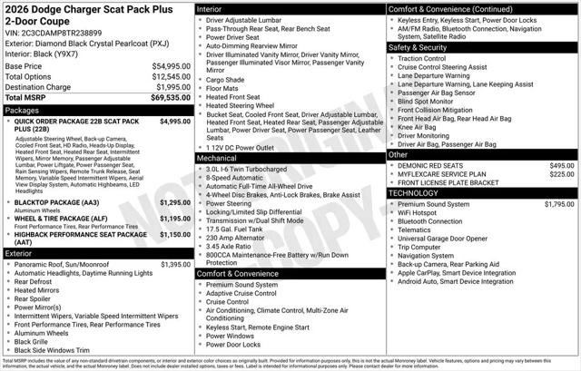2026 Dodge Charger Scat Pack Plus 2-Door AWD