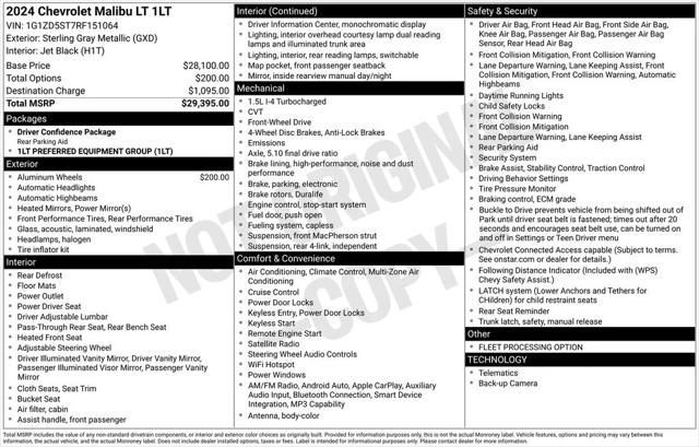 2024 Chevrolet Malibu FWD 1LT 2024 Chevrolet Malibu FWD 1LT