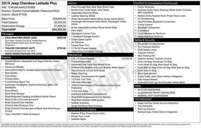 2019 Jeep Cherokee Latitude Plus 4x4 2019 Jeep Cherokee Latitude Plus 4x4
