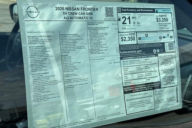 2026 Nissan Frontier Crew Cab SV 4x2