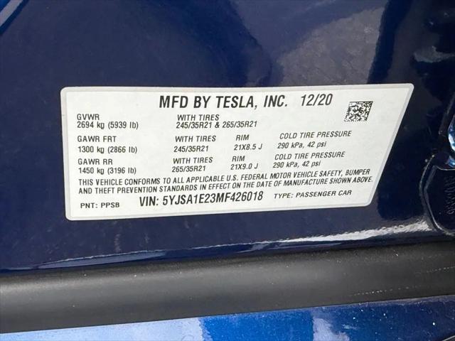 2021 Tesla Model S Long Range Plus Dual Motor All-Wheel Drive