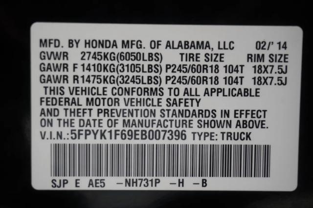 2014 Honda Ridgeline SE