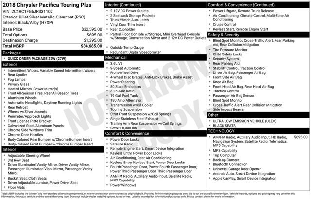 2018 Chrysler Pacifica Touring Plus 2018 Chrysler Pacifica Touring Plus