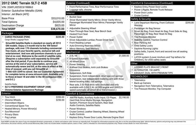 2012 GMC Terrain SLT-2 2012 GMC Terrain SLT-2