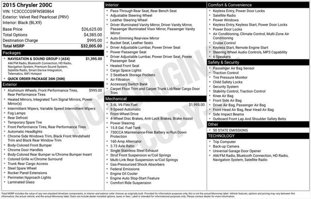 2015 Chrysler 200 C 2015 Chrysler 200 C