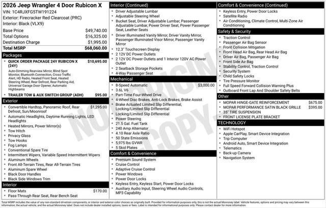 2026 Jeep Wrangler 4-Door Recon 4x4