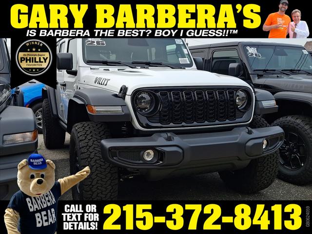 2026 Jeep Wrangler WRANGLER 4-DOOR WILLYS 2026 Jeep Wrangler WRANGLER 4-DOOR WILLYS