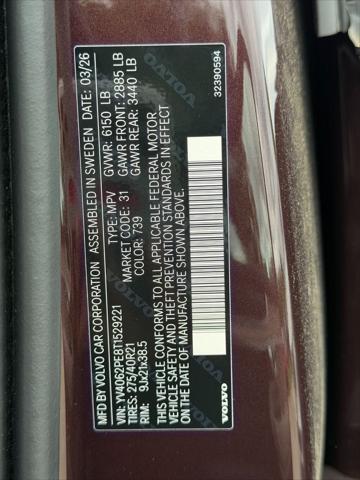 2026 Volvo XC90 Plus, B6 AWD Gas mild hybrid, Gasoline, Bright, 7 Seats