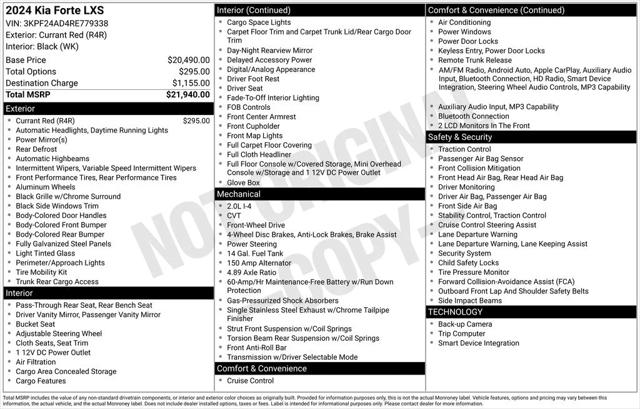 2024 Kia Forte LXS 2024 Kia Forte LXS