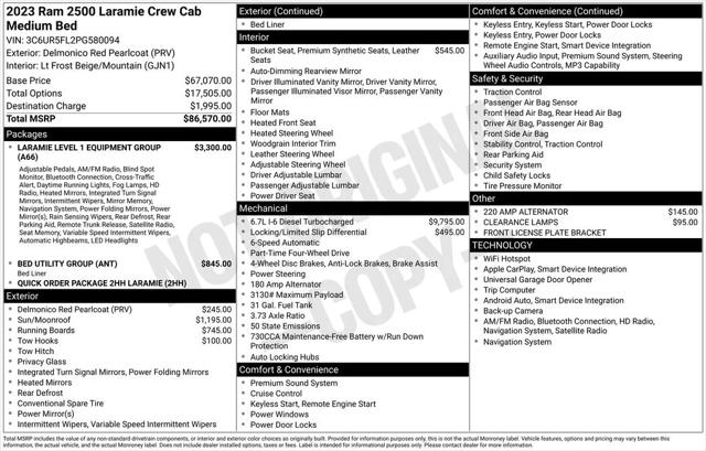 2023 RAM 2500 Laramie Crew Cab 4x4 64 Box