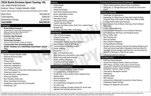 2026 Buick Envision Sport Touring AWD