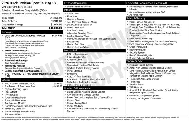 2026 Buick Envision Sport Touring AWD