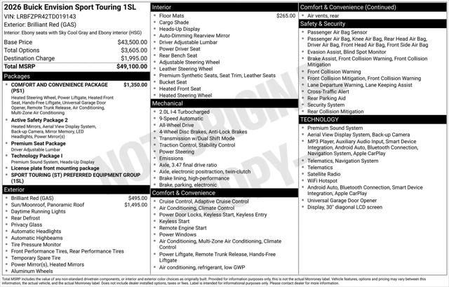 2026 Buick Envision Sport Touring AWD