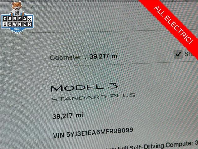 2021 Tesla Model 3 Standard Range Plus Rear-Wheel Drive