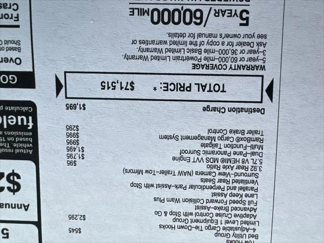 2020 Ram 1500 Limited Crew Cab 4x4 5'7" Box