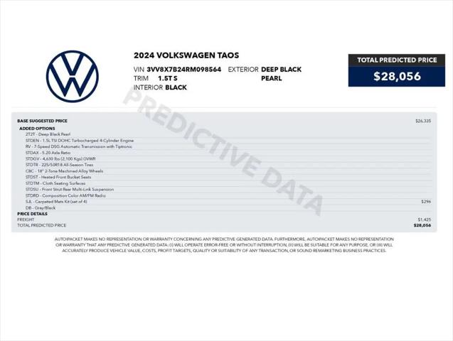 2024 Volkswagen Taos 1.5T S