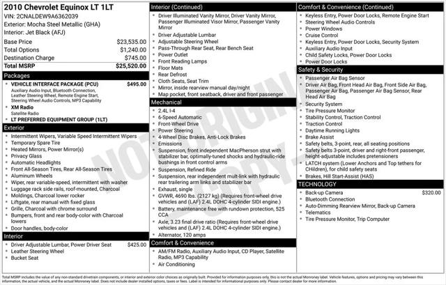 2010 Chevrolet Equinox LT 2010 Chevrolet Equinox LT
