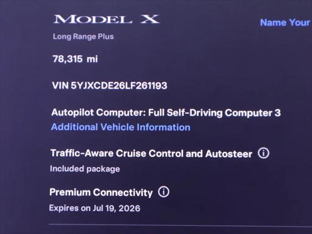 2020 Tesla Model X Long Range Plus Dual Motor All-Wheel Drive