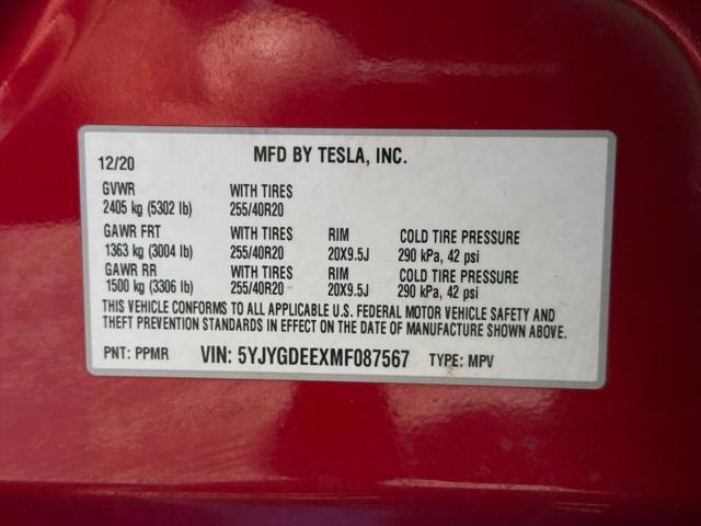 2021 Tesla Model Y Long Range Dual Motor All-Wheel Drive