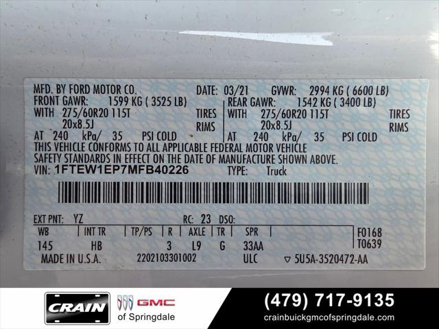 2021 Ford F-150 LARIAT